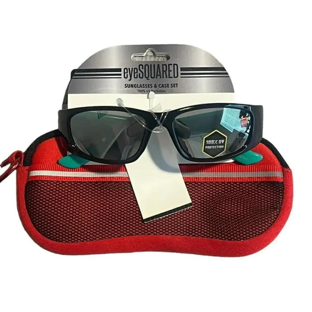Minecraft Sunglasses and Case Set Boys Green Black Frame